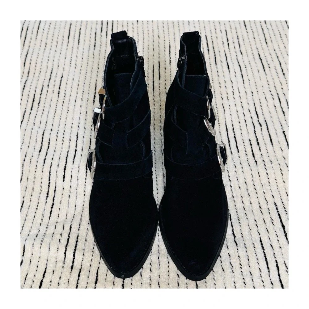 ASOS Rocker And Roller Western Buckle Ankle Boots Size 6. - Picture 3 of 13